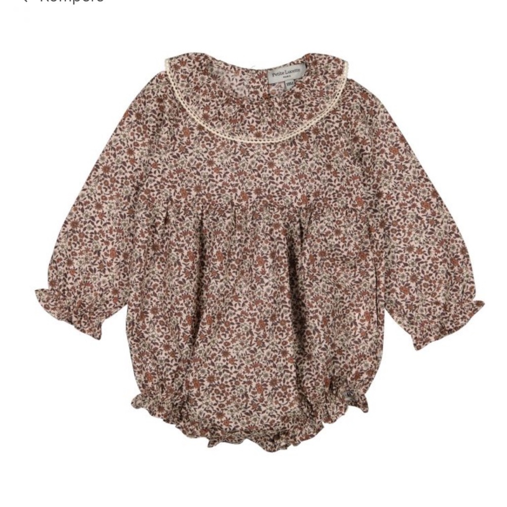 Petite Lucette Infant Baby Floral Bubble Romper
